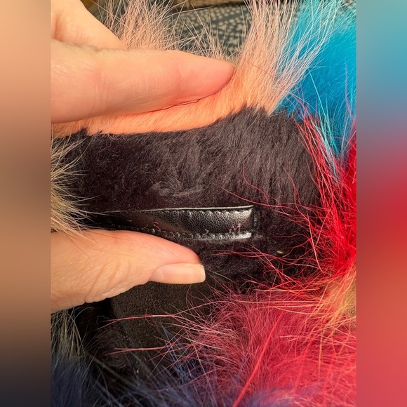 Stuart Weitzman Yukon Booties black suede leather ranit fur trim heels boots 9.5 - Picture 10 of 13